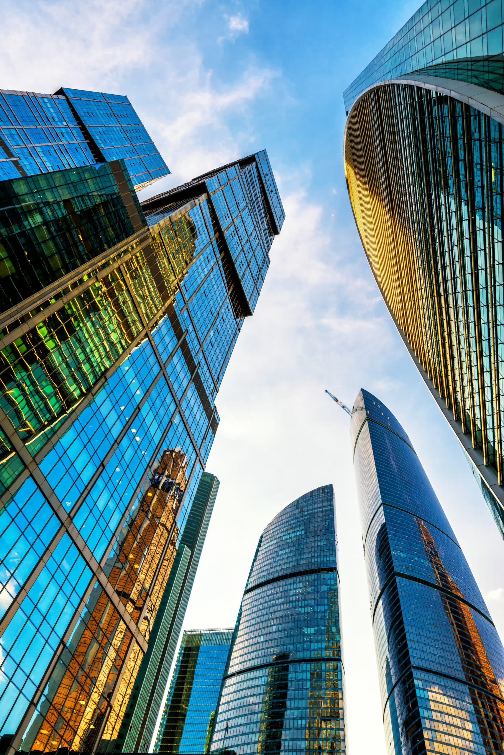 Low angle view of skyscrapers